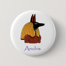 Anubis - Oude Egyptische Gods Badge Ronde Button 5,7 Cm