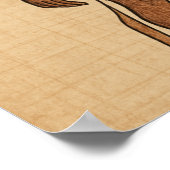 Anubis Oude Papyrus Egyptisch Poster (Hoek)