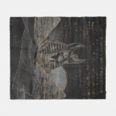 Anubis over het Egyptische pyramidellandschap Fleece Deken (Voorkant (Horizontaal))