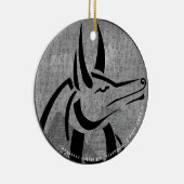 Anubis Premium Round Keramisch Ornament (Rechts)