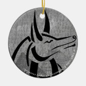 Anubis Premium Round Keramisch Ornament (Voorkant)