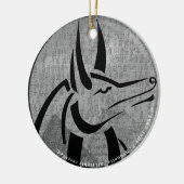 Anubis Premium Round Keramisch Ornament (Links)
