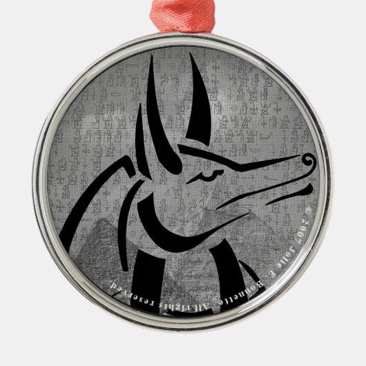 Anubis Premium Round Ornament (Voorkant)