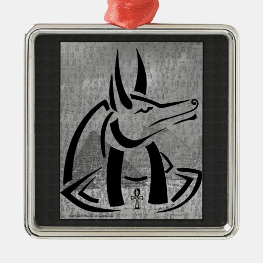 Anubis Premium Square Ornament (Voorkant)