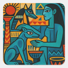 Anubis Priesteres Geometrische Premium Sticker