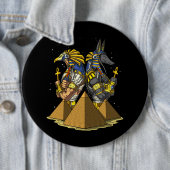 Anubis Ra Egyptian Gods Ancient Pyramids Mythology Ronde Button 6,0 Cm (In situ)