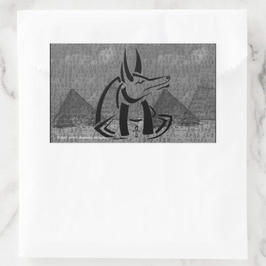 Anubis Rectangle Sticker (Tas)