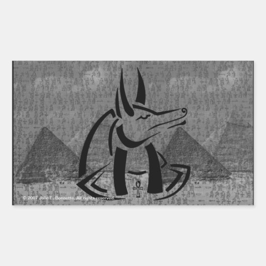 Anubis Rectangle Sticker (Voorkant)