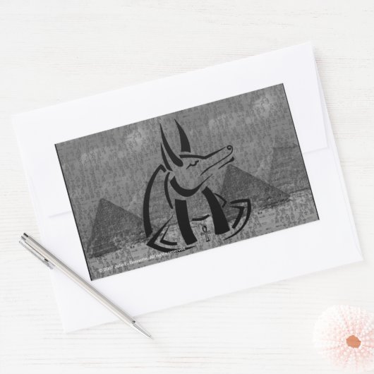 Anubis Rectangle Sticker (Envelop)