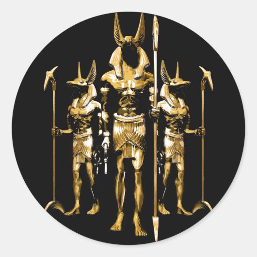 Anubis Ronde Sticker (Voorkant)
