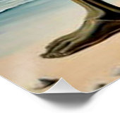 Anubis rust op het strand perfect poster (Hoek)