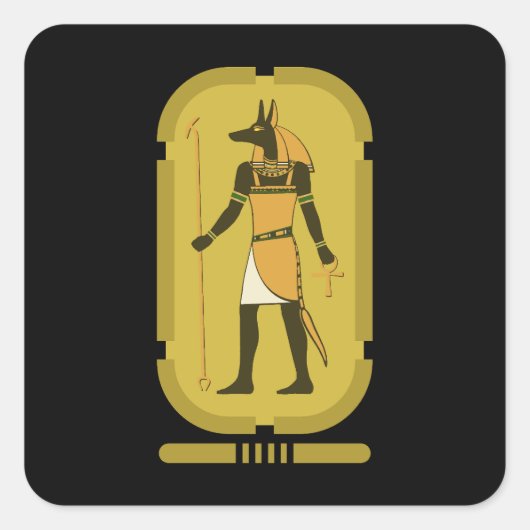Anubis Square Sticker (Voorkant)