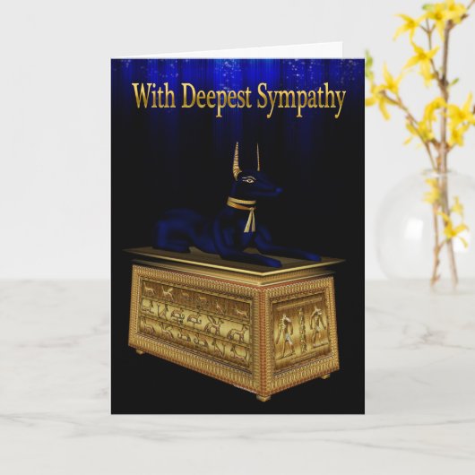 Anubis Sympathy Card Kaart (Gele Bloem)
