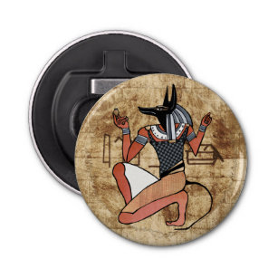 Anubis The Guardian Egyptian Button Flesopener