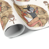Anubis The Guardian Egyptian Cadeaupapier (Rol Hoek)