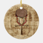 Anubis The Guardian Egyptian Keramisch Ornament (Achterkant)