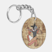 Anubis The Guardian Egyptian Sleutelhanger (Voorkant Links)