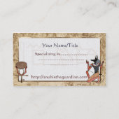 Anubis The Guardian Egyptian Visitekaartje (Achterkant)