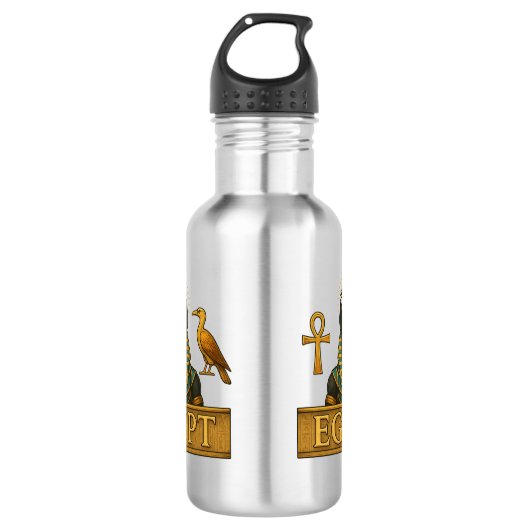 Anubis & Thoth | Egyptian Symbols - Water Bottle Waterfles (Voorkant)