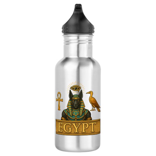 Anubis & Thoth | Egyptian Symbols - Water Bottle Waterfles (Rechts)