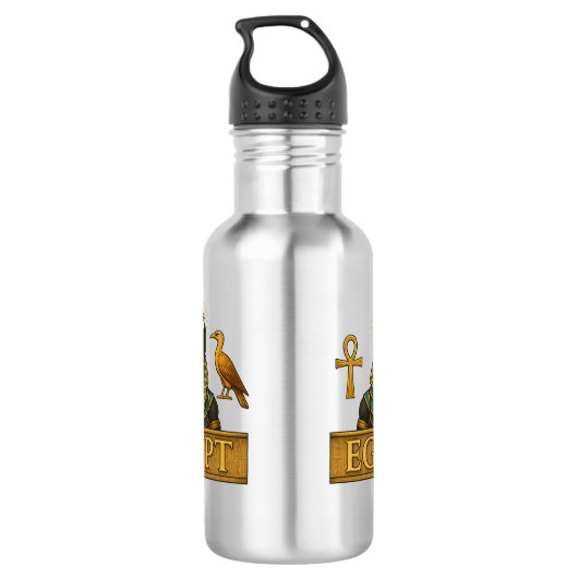 Anubis & Thoth | Egyptian Symbols - Water Bottle Waterfles (Achterkant)