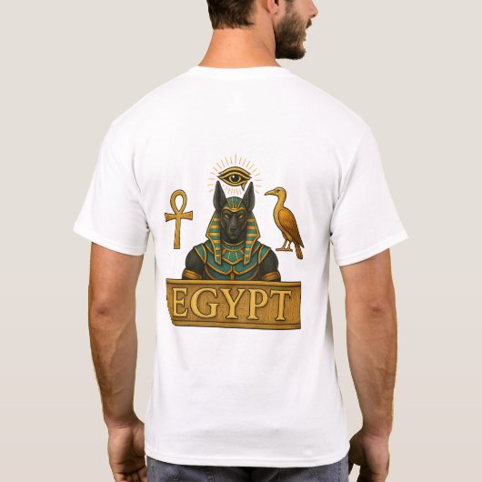 Anubis & Thoth | Egyptische Symbolen - T-Shirt (Achterkant)