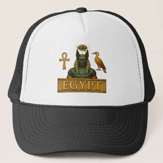 Anubis & Thoth | Egyptische Symbolen - Trucker Pet (Voorkant)