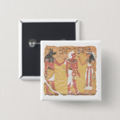 Anubis, Tut, Osiris Vierkante Button 5,1 Cm (Voorkant /achterkant)