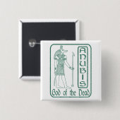 Anubis Vierkante Button 5,1 Cm (Voorkant /achterkant)