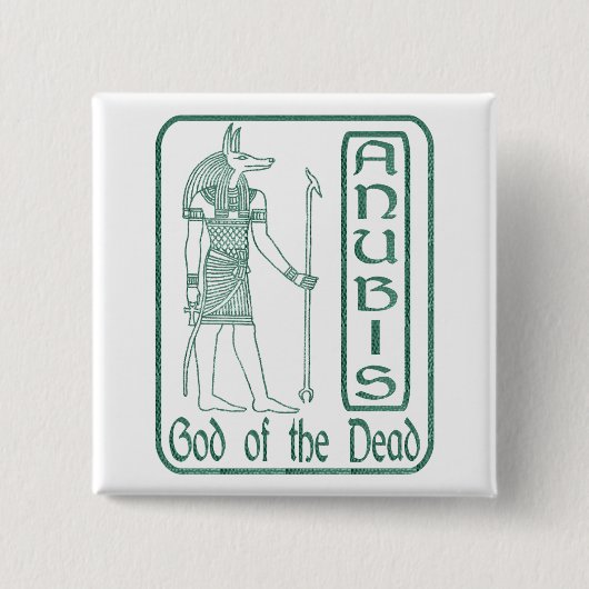 Anubis Vierkante Button 5,1 Cm (Voorkant)