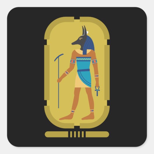 Anubis Vierkante Sticker (Voorkant)