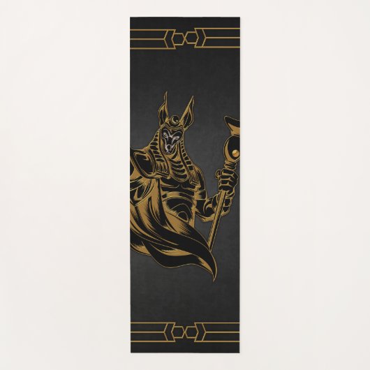 Anubis was een oude Egyptische god. Yogamat (Voorkant)