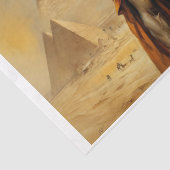 Anubisgod van het oude Egypte met piramides - Tissuepapier (Detail)