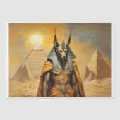 Anubisgod van het oude Egypte met piramides - Tissuepapier (Voorkant)
