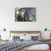 Anubus Baboon | Meer van Manyara Nat. Park Tanzani Canvas Afdruk (Insitu (Slaapkamer))