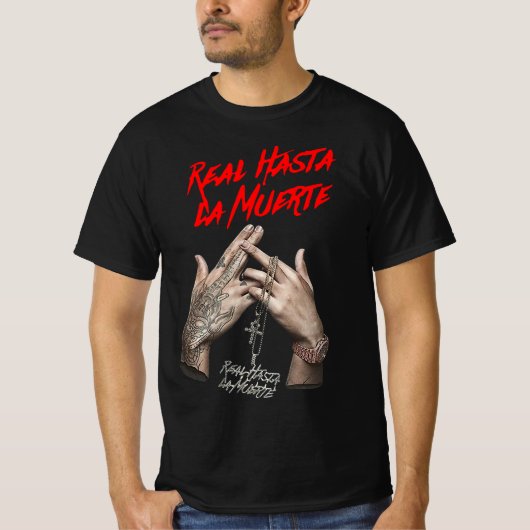 Anuel AA Real Hasta La Muerte Fashion Men's T-shirt (Voorkant)