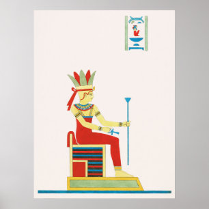 Anuket illustratie van Pantheon Egyptien 1823 Poster