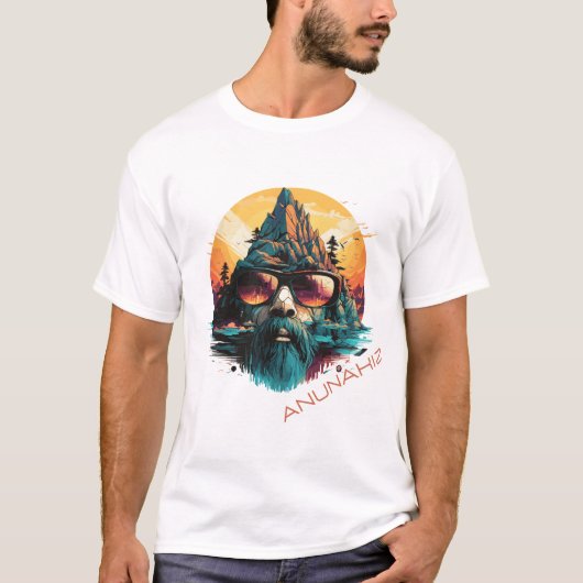 Anunakiz Futuristic Anunnaki Enki Mountain T-shirt (Voorkant)