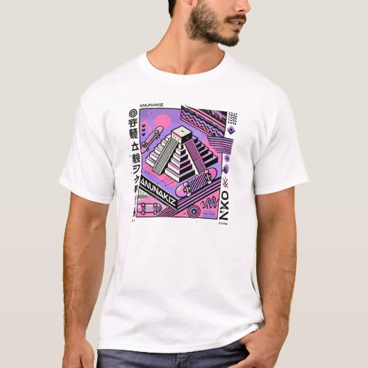 Anunakiz Ziggurat Anunnaki Skater Vibes T-shirt (Voorkant)