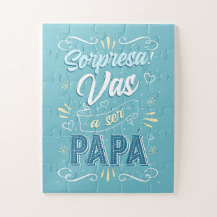 Anuncio de Embarazo Artístico Azul Legpuzzel