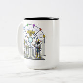 Anunnaki Aliens Tweekleurige Koffiemok (Voorkant links)