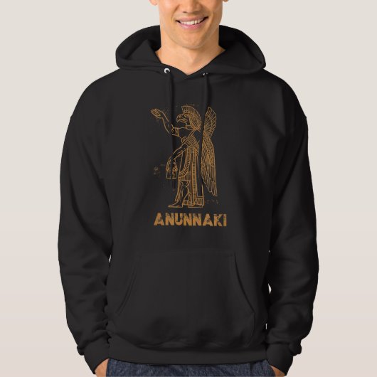 Anunnaki Ancient Astronaut Sumerian Alien Theorist Hoodie (Voorkant)