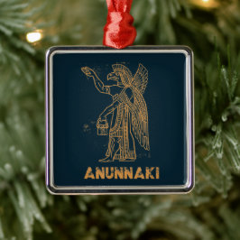 Anunnaki Ancient Astronaut Sumerian Alien Theorist Metalen Ornament