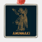 Anunnaki Ancient Astronaut Sumerian Alien Theorist Metalen Ornament (Voorkant)