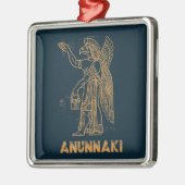 Anunnaki Ancient Astronaut Sumerian Alien Theorist Metalen Ornament (Links)
