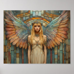 Anunnaki Godin Ninhursag Art Nouveau Mozaïek Poster