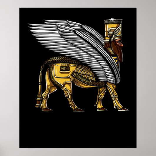 Anunnaki Guardian Alien Ancient Sumerian God Poster (Voorkant)
