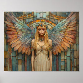 Anunnaki Moeder Godin Ninhursag Mozaïek Kunst Poster