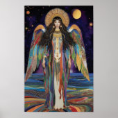 Anunnaki Star Goddess Inanna Art Nouveau Poster (Voorkant)