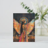 Anunnaki Ster Godin Inanna Abstract Mozaïek Kunst Briefkaart (Staand voorkant)